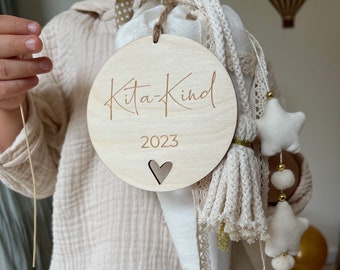 Holzschild Kitakind 2024 | Kindergartenkind