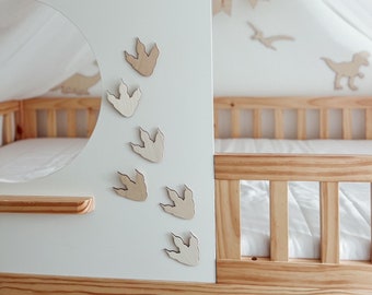 6 wooden dinosaur footprints | Children's room decoration