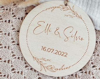 Personalized Wooden Sign Wedding Gift | Couple, engagement, anniversary