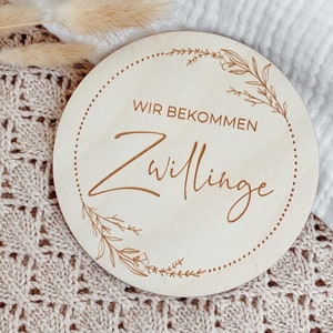 Meilensteinkarte Wir bekommen Zwillinge / Twins