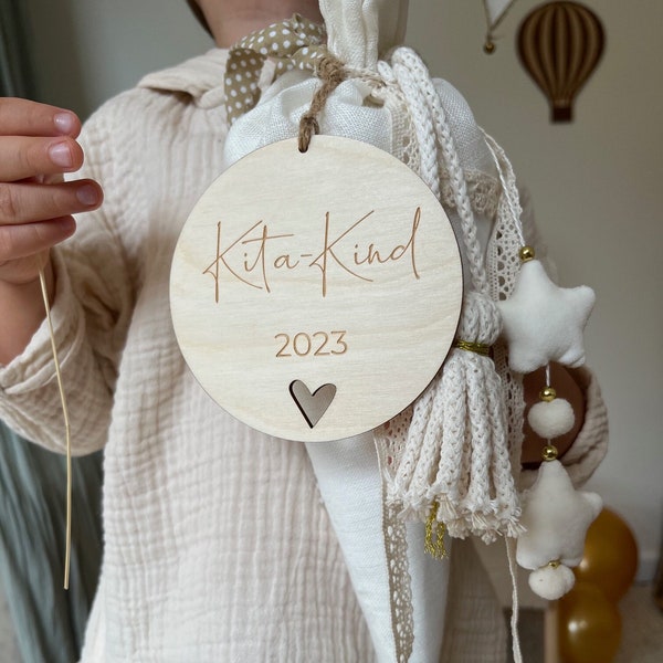 Holzschild Kitakind 2024 | Kindergartenkind