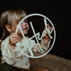 Personalized wooden ring with desired word