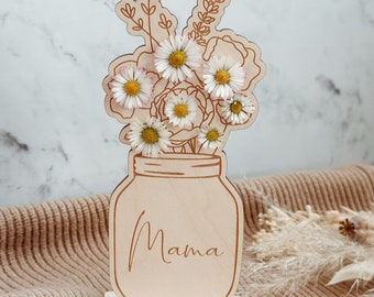 Personalized wooden vase for your own flowers | Mother's Day