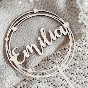 Cake topper with name