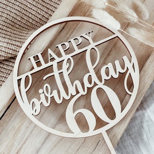 Happy Birthday Caketopper mit Zahl