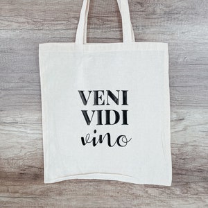 Jute bag Veni Vidi Vino | bag | pouch | Funny | saying | shopping bag | cloth bag | cloth bag | tote bag | gift | Wine