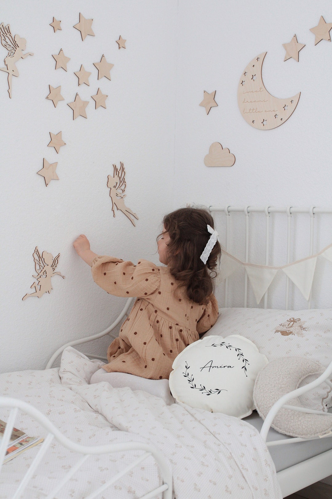 3 Wooden Fairies | 3D Wall Sticker - Etsy