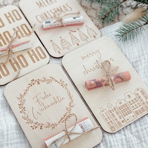 Geldgeschenk aus Holz | Weihnachtsgeschenk
