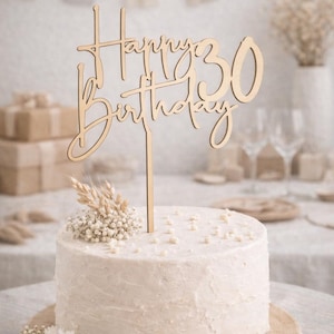 Happy Birthday Caketopper mit Zahl