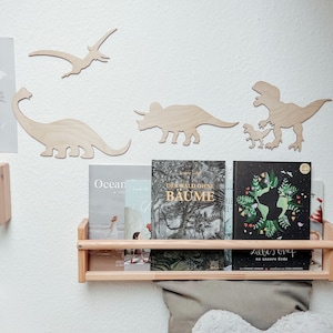 4 Dinos aus Holz | Kinderzimmerdekoration