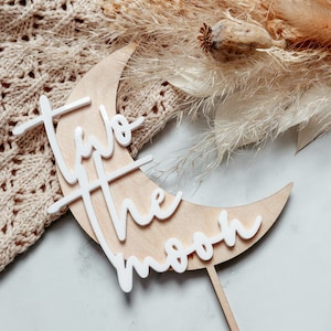 Two the moon cake topper | Second birthday