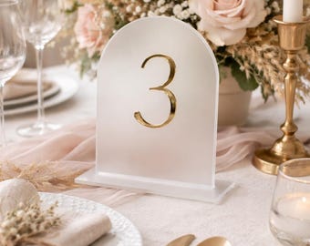 Acrylic wedding table numbers | various colors
