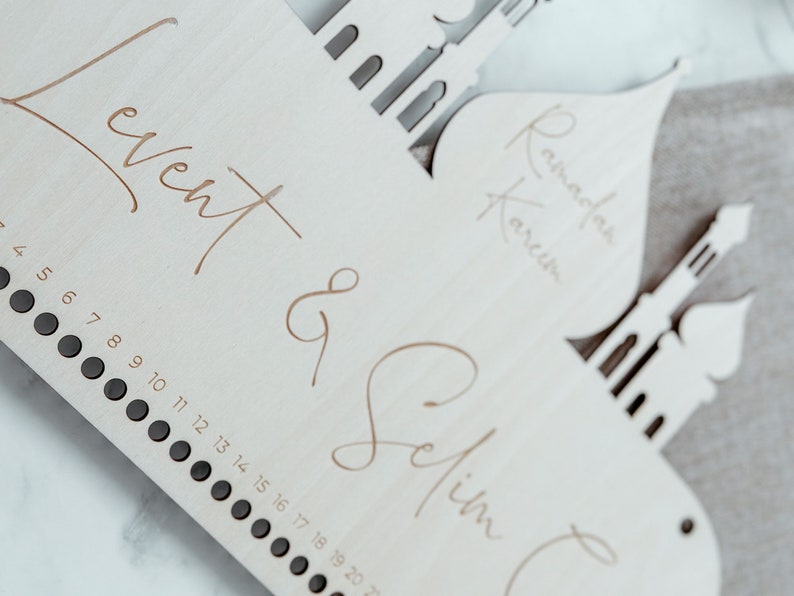 DIY Ramadan Calendar | Wooden sign and pouch image 6
