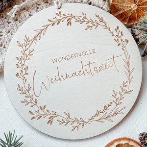 Holzschild „Wundervolle Weihnachtszeit“