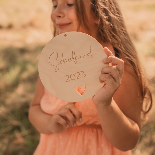 Holzschild Schulkind 2024