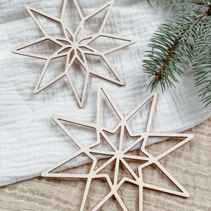 Set of 2 stars Christmas pendants