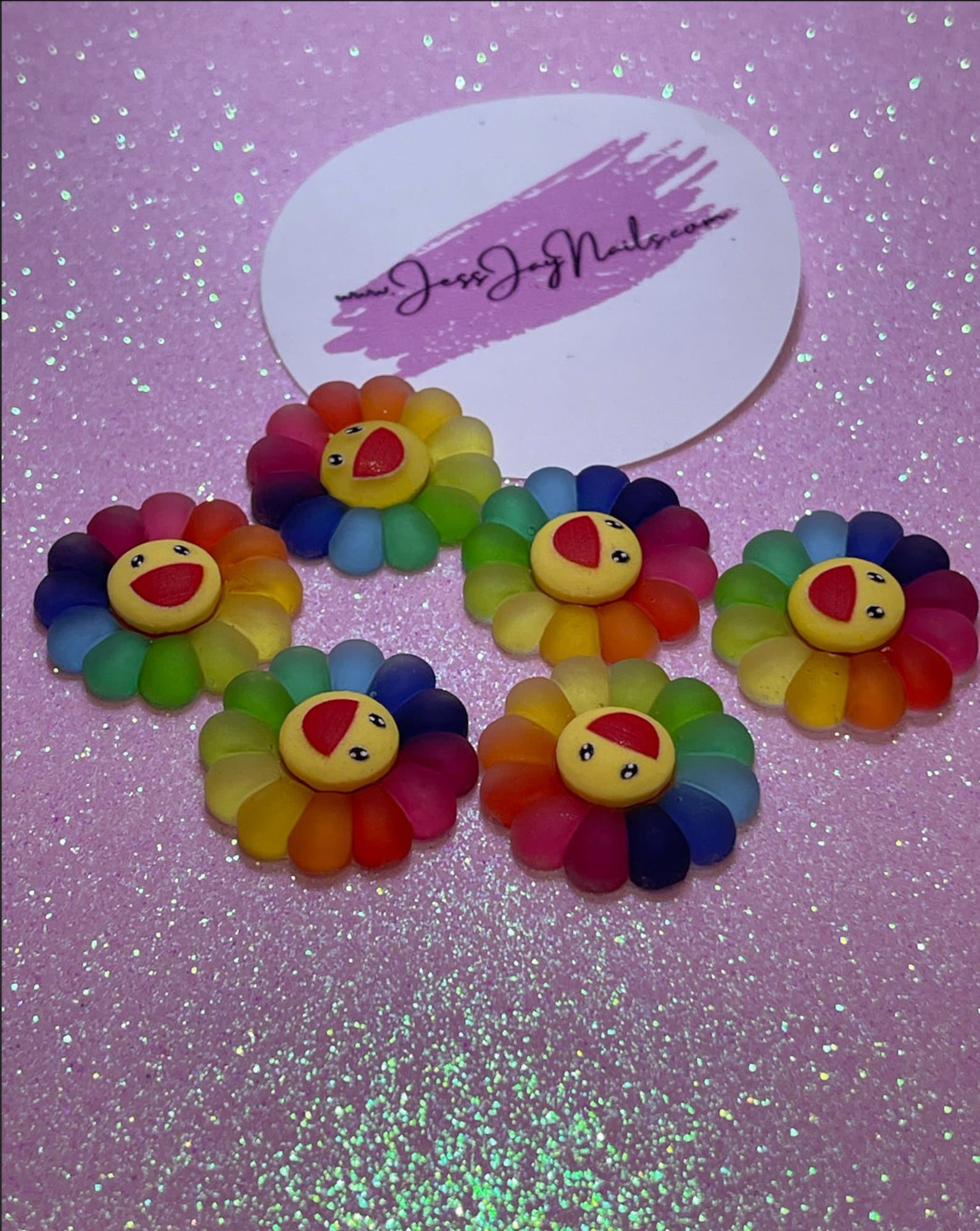 Colorful Flower/Murakami Flower Nail Art 3D charms Etsy