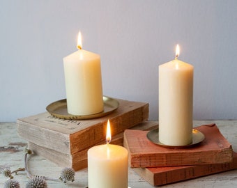 2 x "BLESSED" by Priest Altar Candles 50mm/2" by 100mm 4"