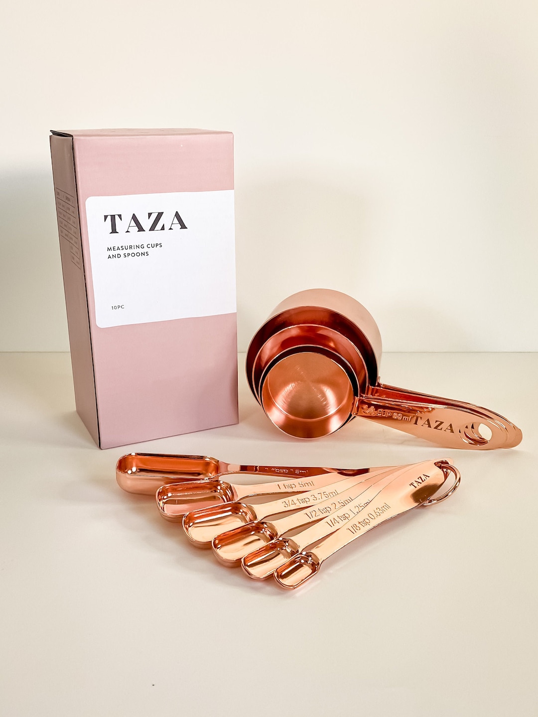 Rose Gold Measuring Cup and Spoon Set - 10 Piece Stainless Steel - Etsy