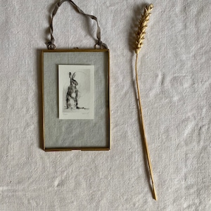 Miniature Hare Print ‘Fidget’