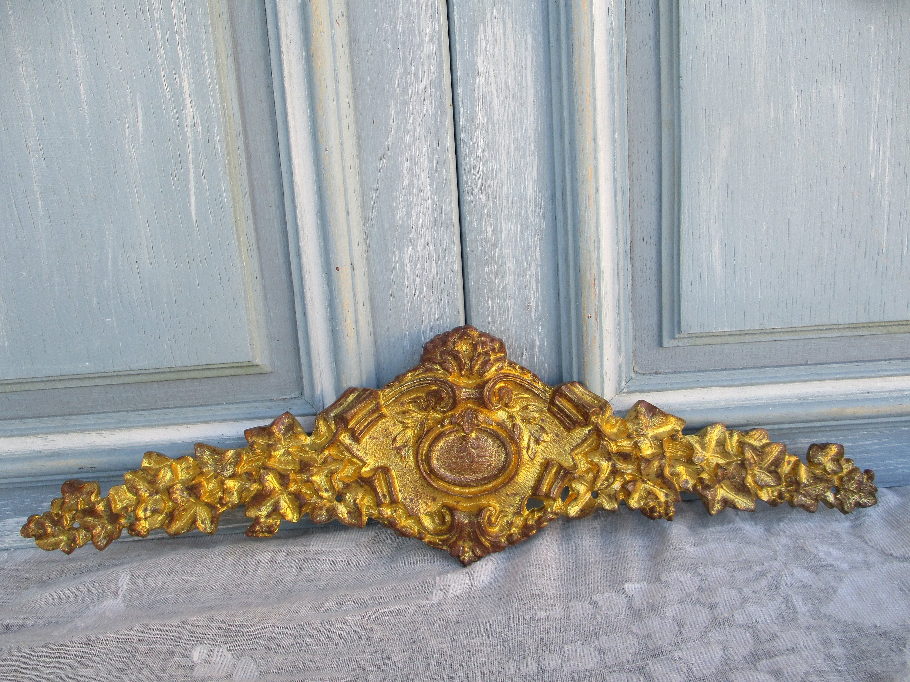 Antique French Bronze Pediment / Furniture Ornament Etsy