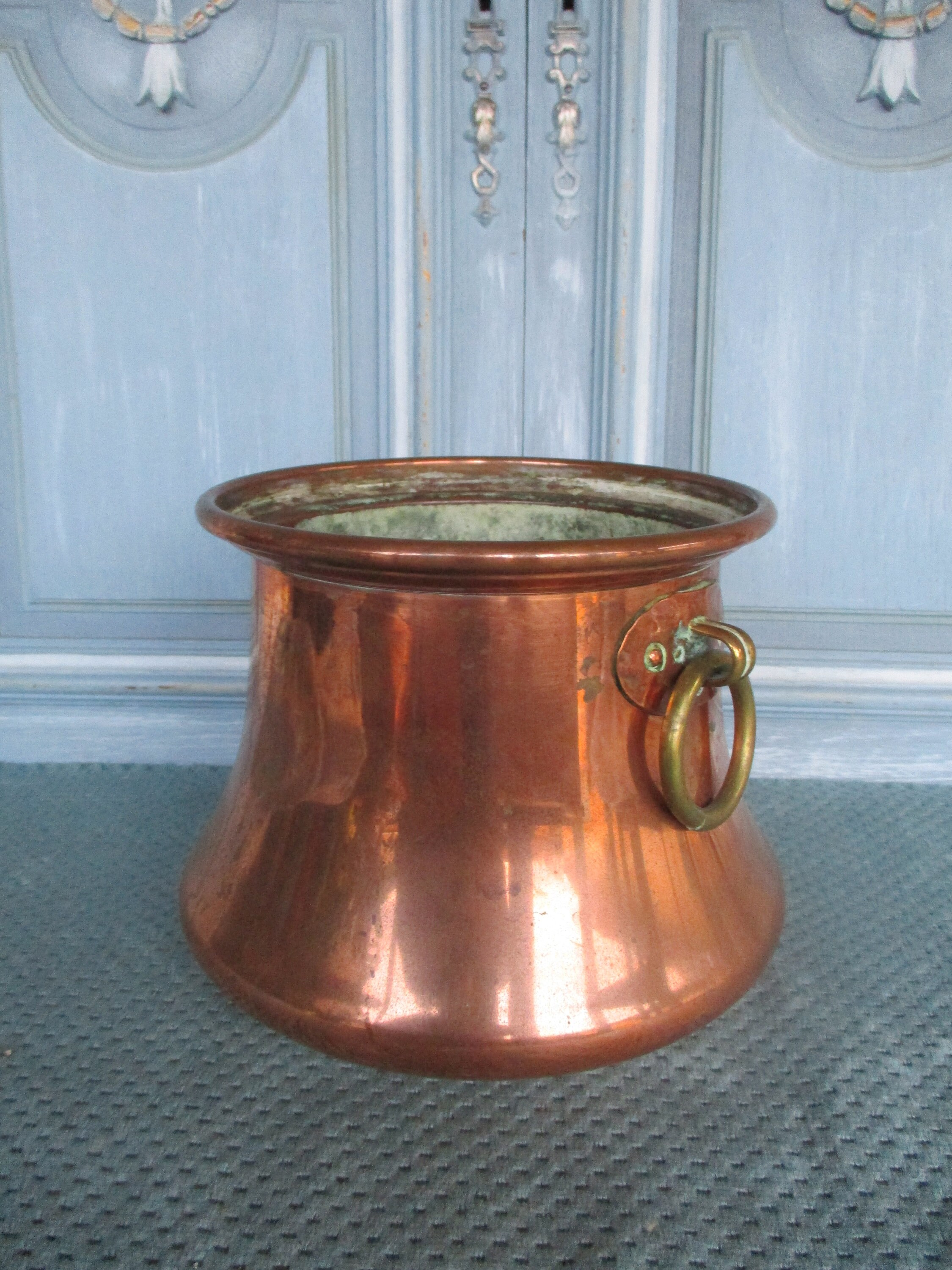 Pot/Jardinière en Cuivre Vintage Français