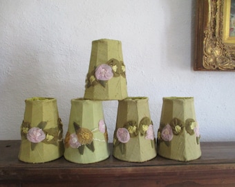 Set of 5 Vintage  Lamp Shades