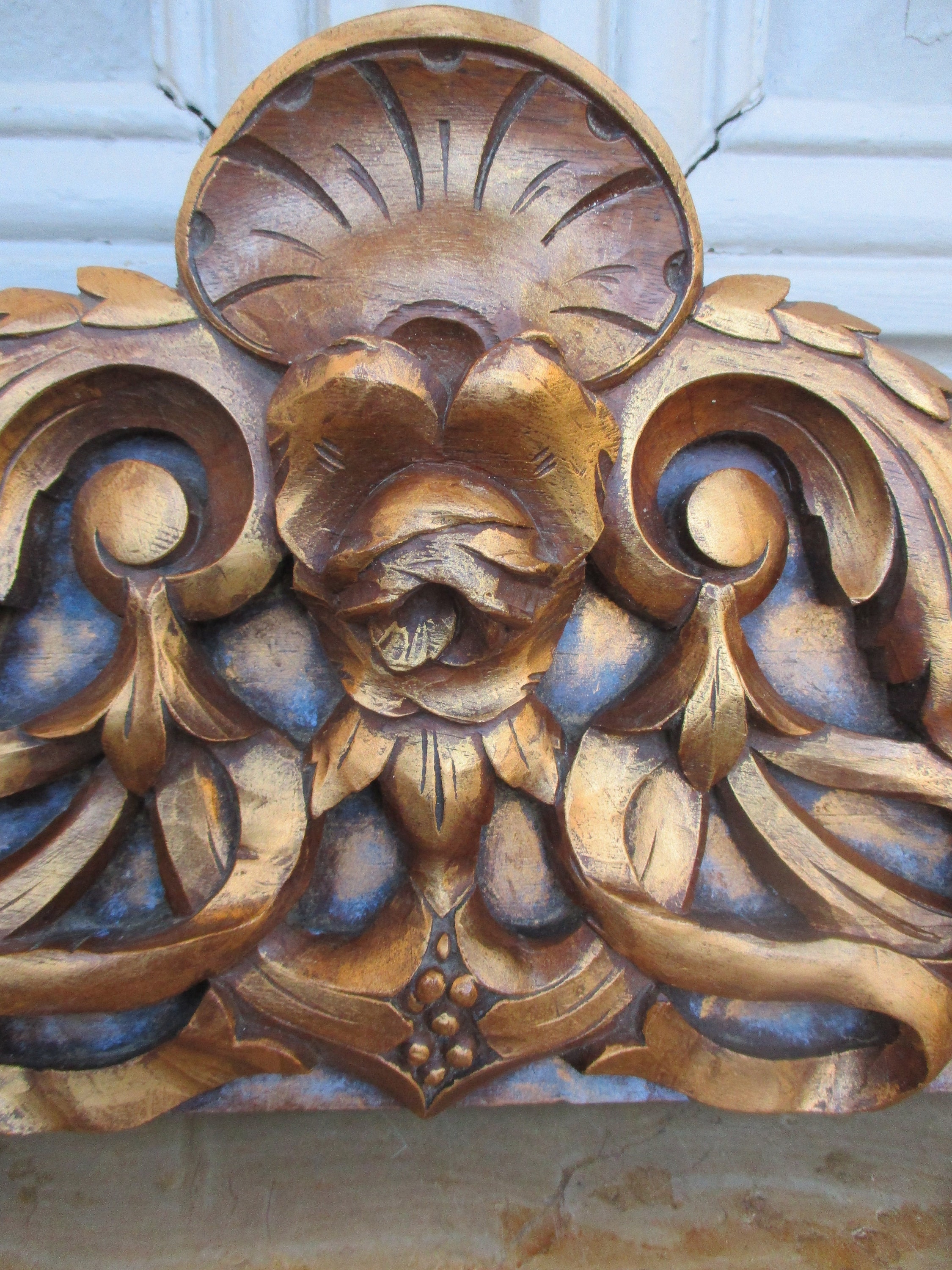 Antique French Carved Wood Pediment / Architectural Salvage - Etsy