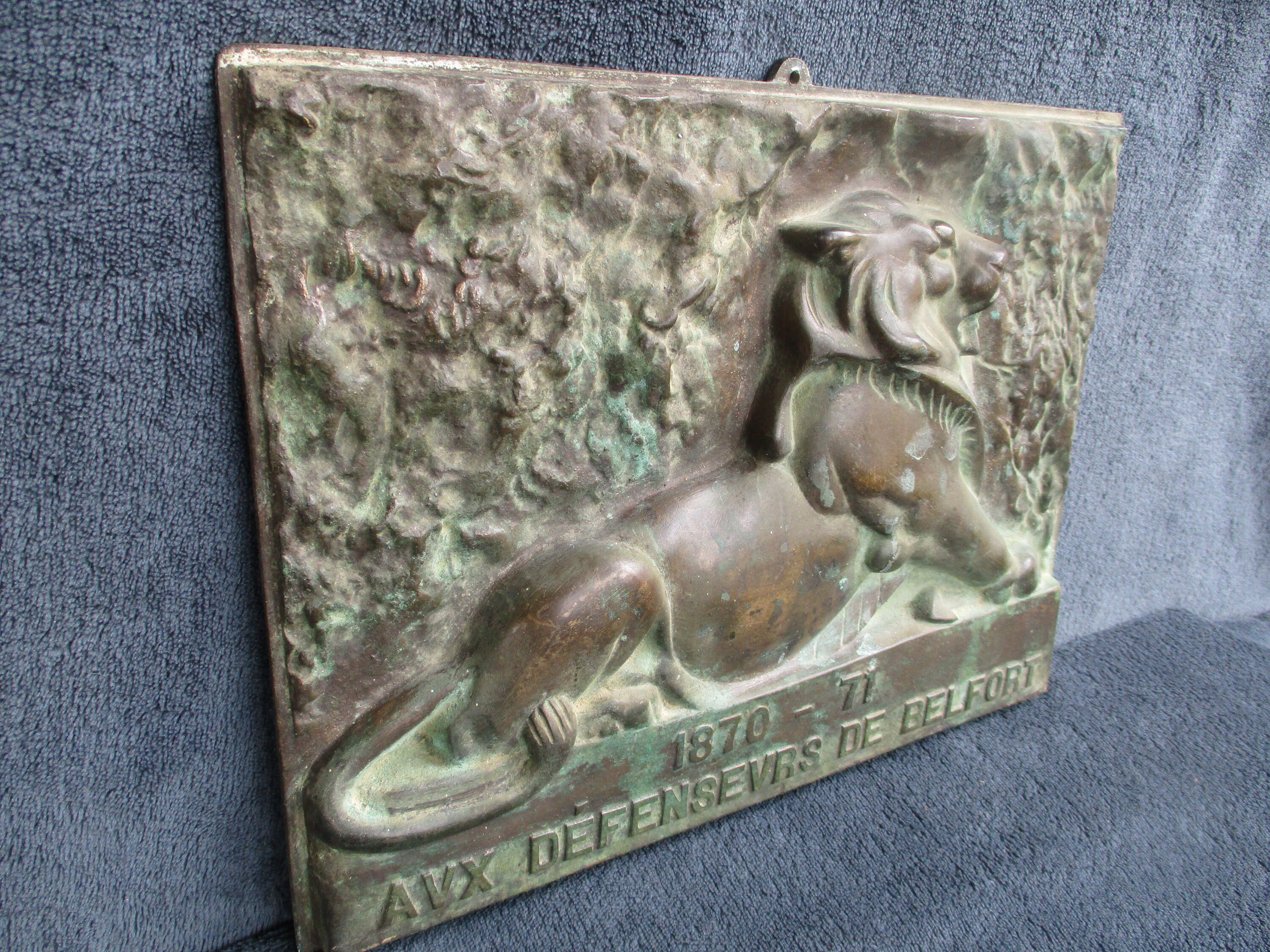 Roth F Bronze Bas-Relief/Plaque Lion de Belfort