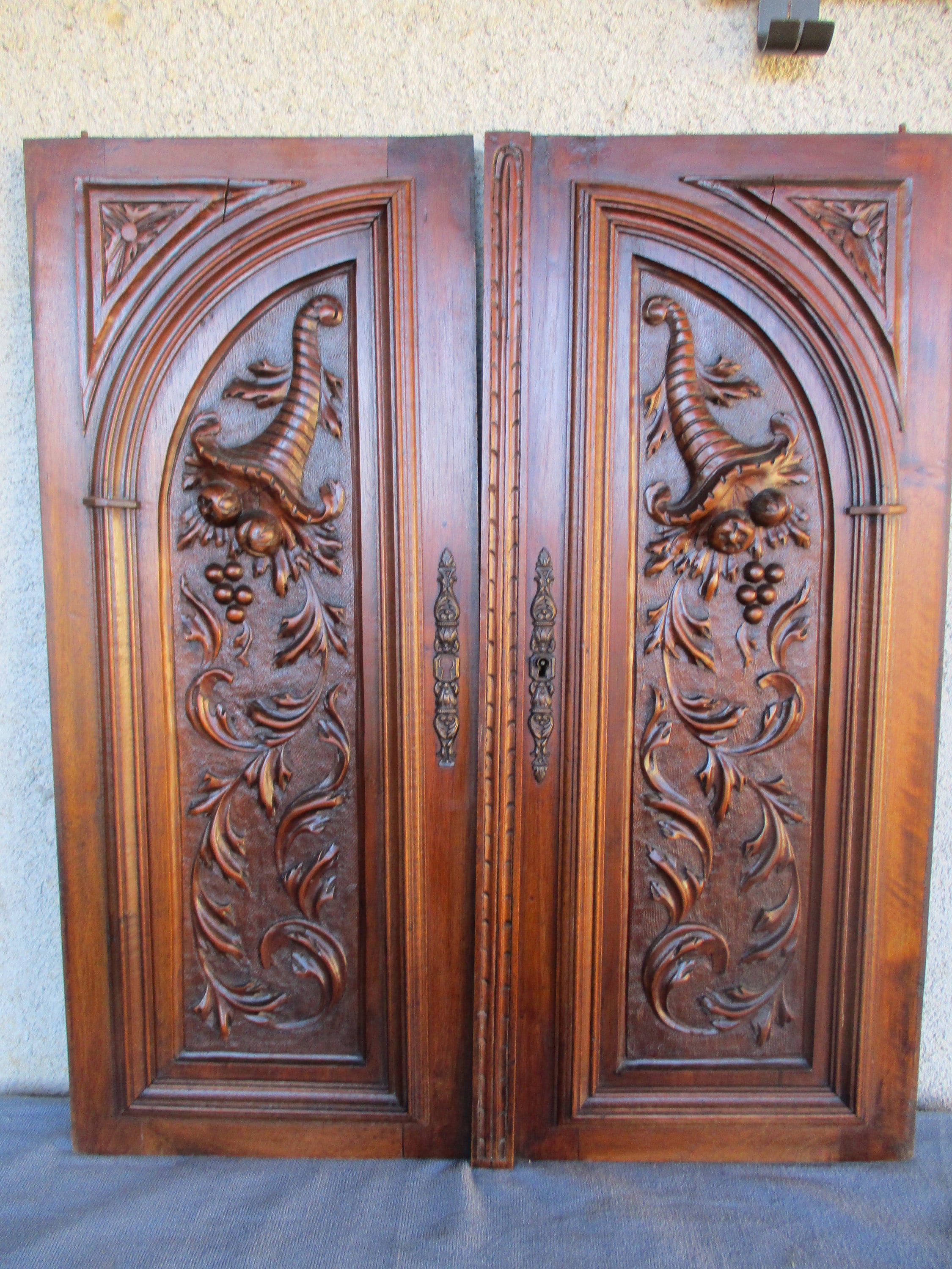 Portes en Bois Sculpté Français Antiques/Panneaux Récupération Architecturale