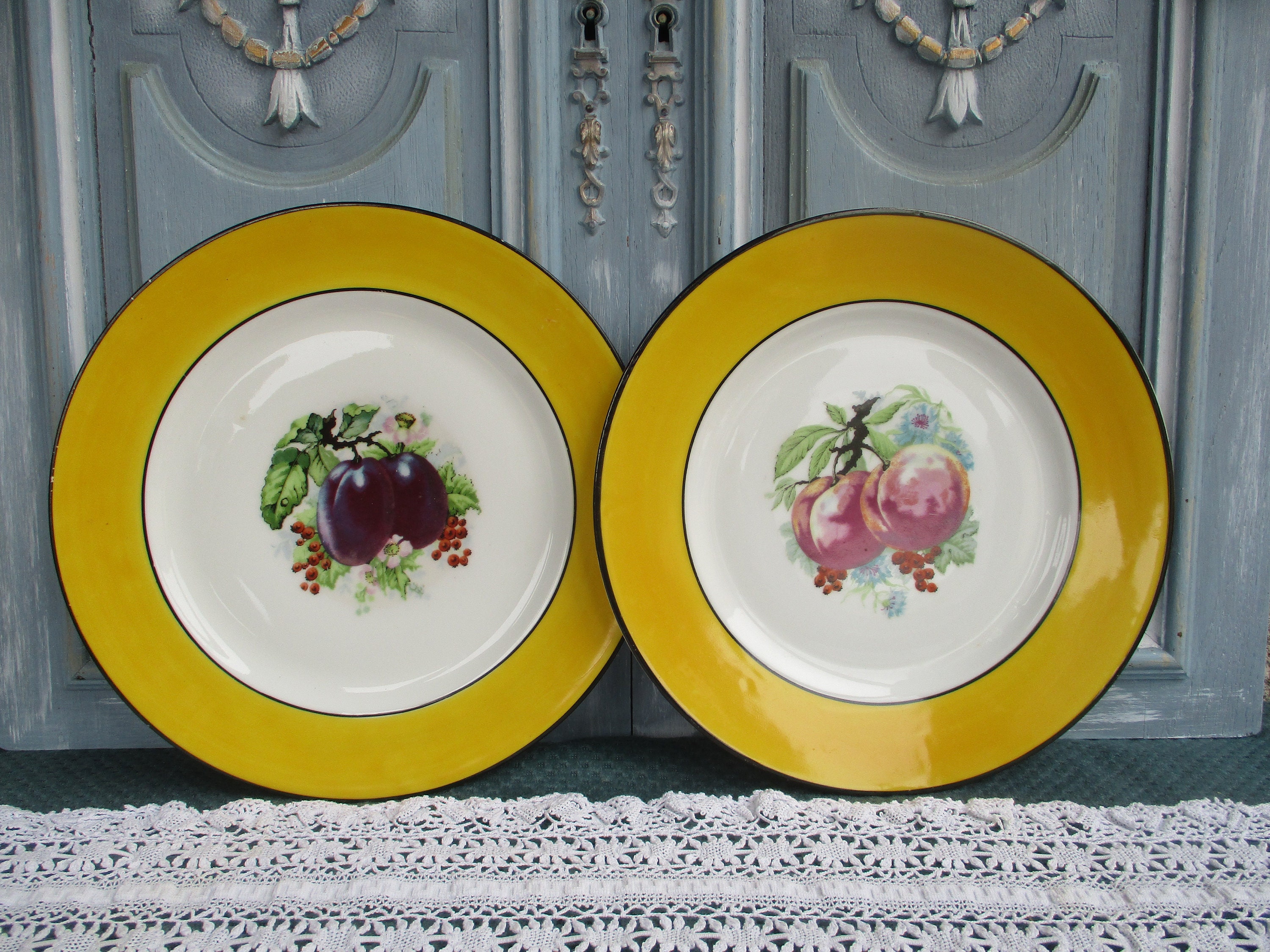 Assiettes de Fruits Français Millésime
