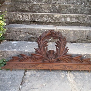 Antique French Carved Wood Pediment
