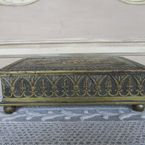 French Antique Solid Bronze Jewelry Box by Max Le Verrier,Table Decor,Home Decor,Storage Box