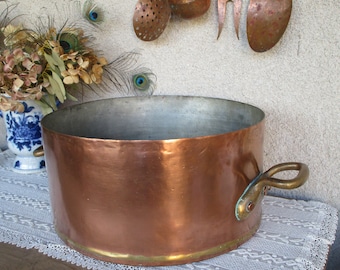 E. Dehillerin Duży francuski miedziany garnek