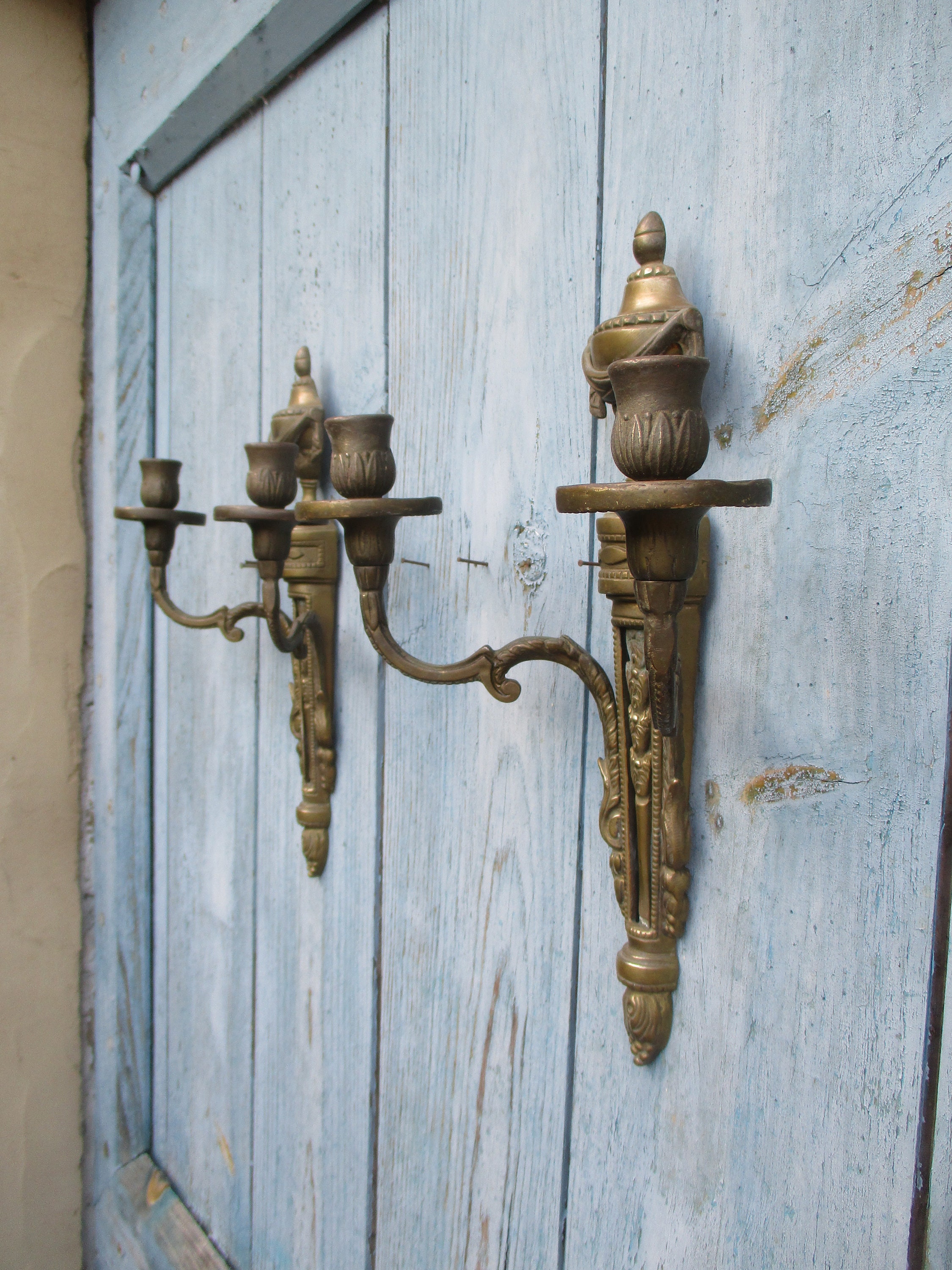 Pair Antique French Sconces / Wall Lights - Etsy