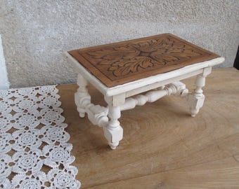 Reposapiés de madera vintage