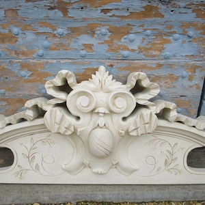 Antique French Carved Wood Pediment / Fronton / Architectural Salvage
