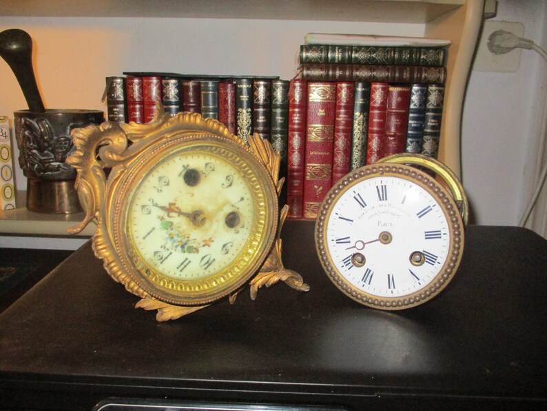 Antique French Clock Mechanisms / 2 Clock Movements Etsy