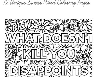 Download Swear Word Coloring Etsy