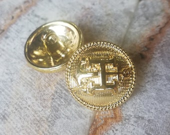 Button gold 15 mm