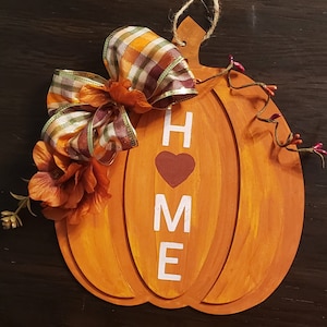 Fall Pumpkin Wall and Door Home Sign/Handpainted Fall Wall and Door Decor