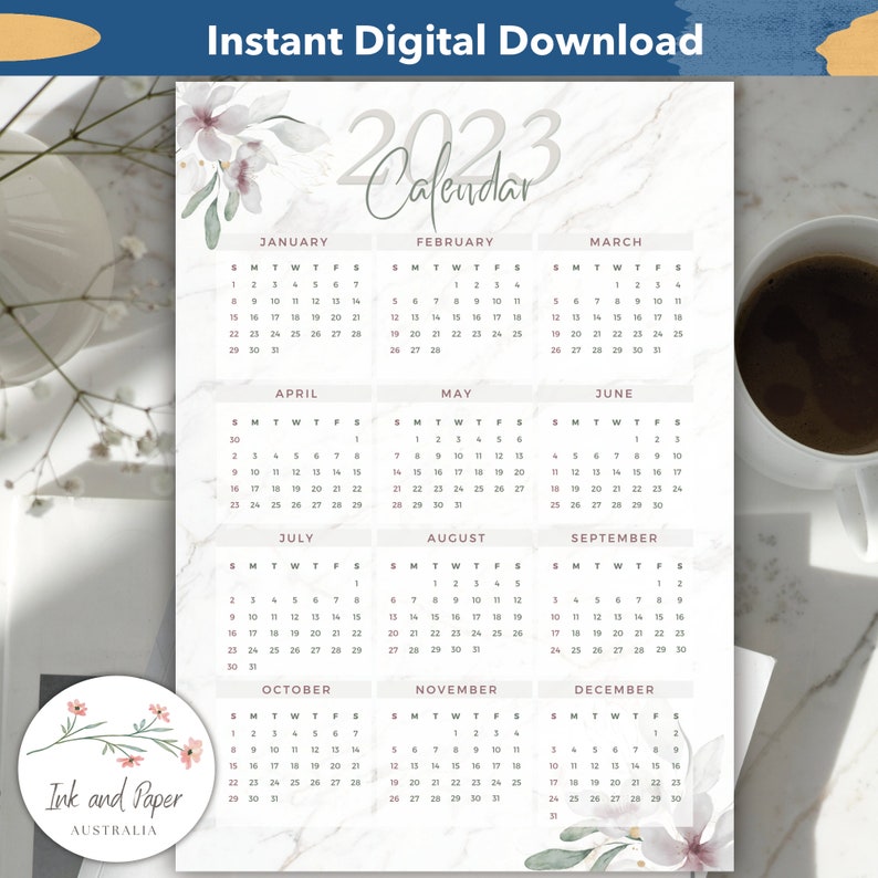2023-calendar-a4-printable-pages-etsy