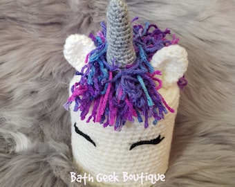 Unicorn Toilet Paper Cover/Cozy Pattern PDF (Crochet, Digital Pattern Only, PDF Format)