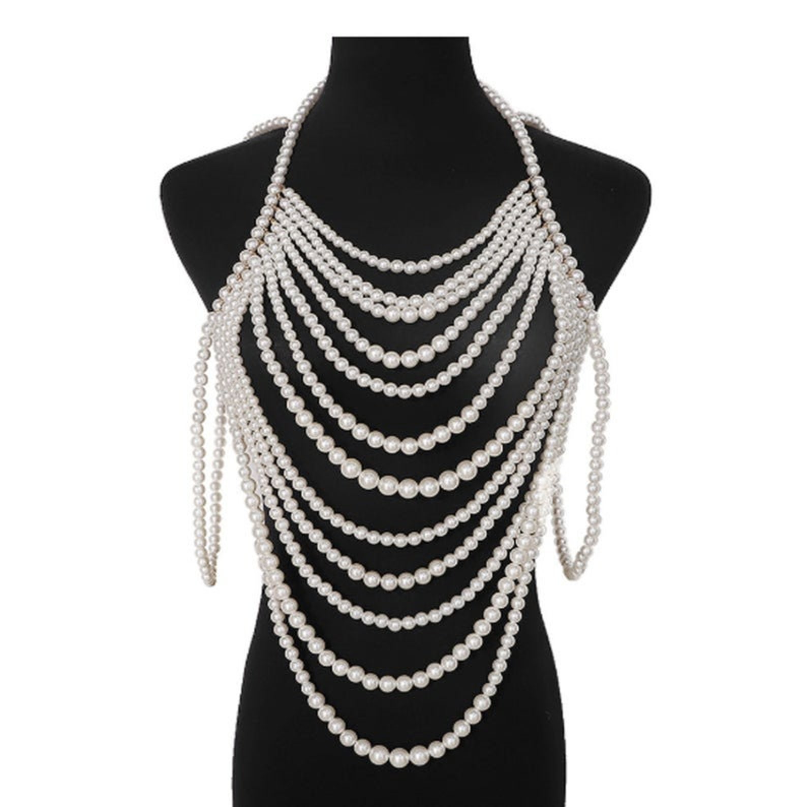 Pearl Body Chain Unique Wedding Jewelry Costume Bridal Etsy