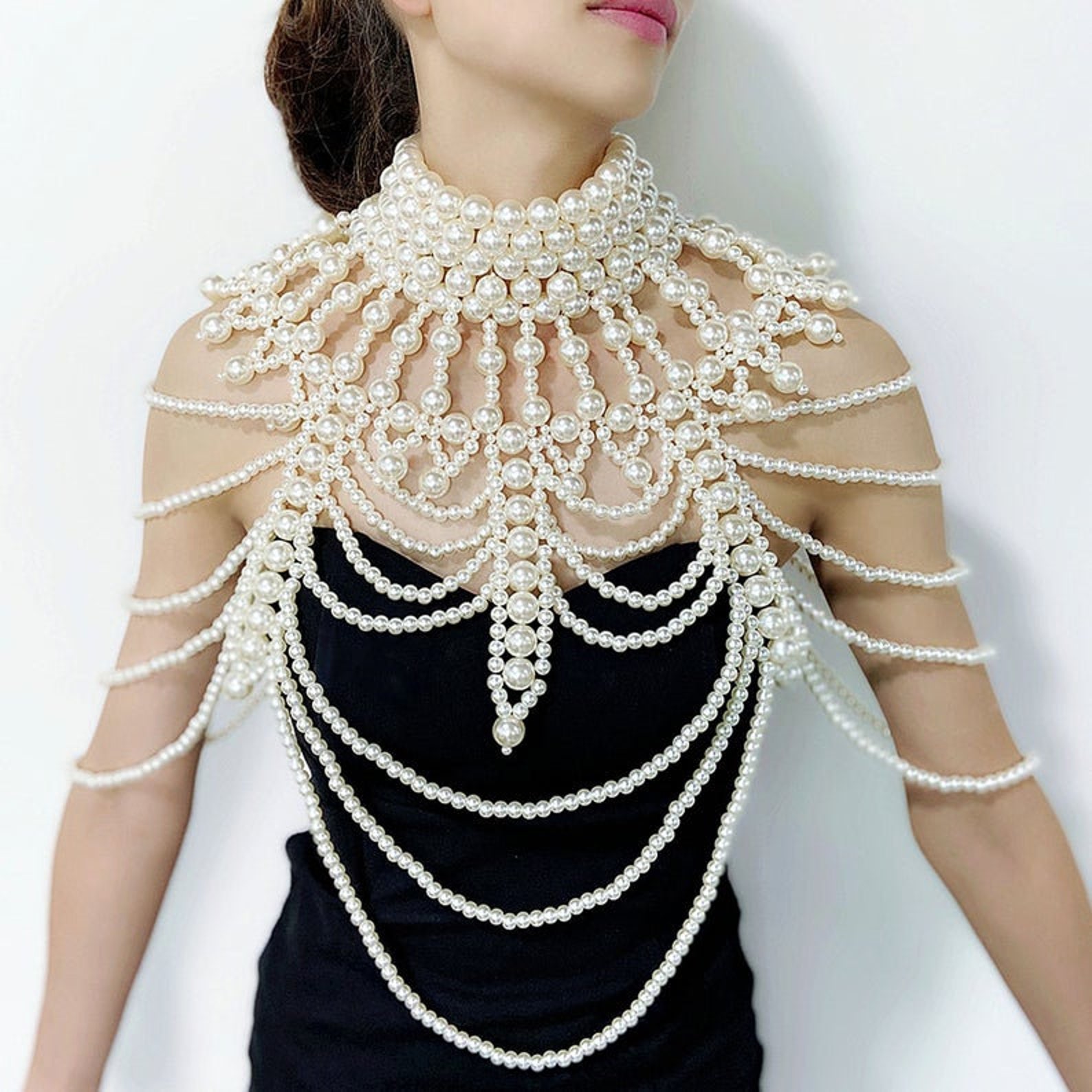 Pearl Body Chain Unique Wedding Jewelry Costume Bridal Etsy