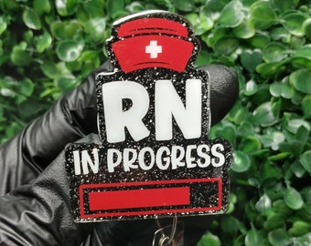 RN in Progress Badge Reel | Nursing Student ID Holder | Nursing Student Badge Reel | Future Registered Nurse Gift | Student Nurse Badge Reel
