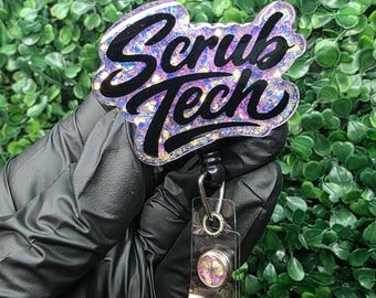 Scrub Tech Badge Reel | Surgical Tech Gift | CST ID Holder | Certified Surgical Technologist Accessory | Operating Room Tech