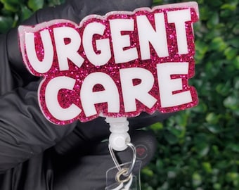Urgent Care Badge Reel | Medical Office ID Holder | Nurse Badge Reel | LVN Badge Reel | RN Badge Reel | Nurse Gift