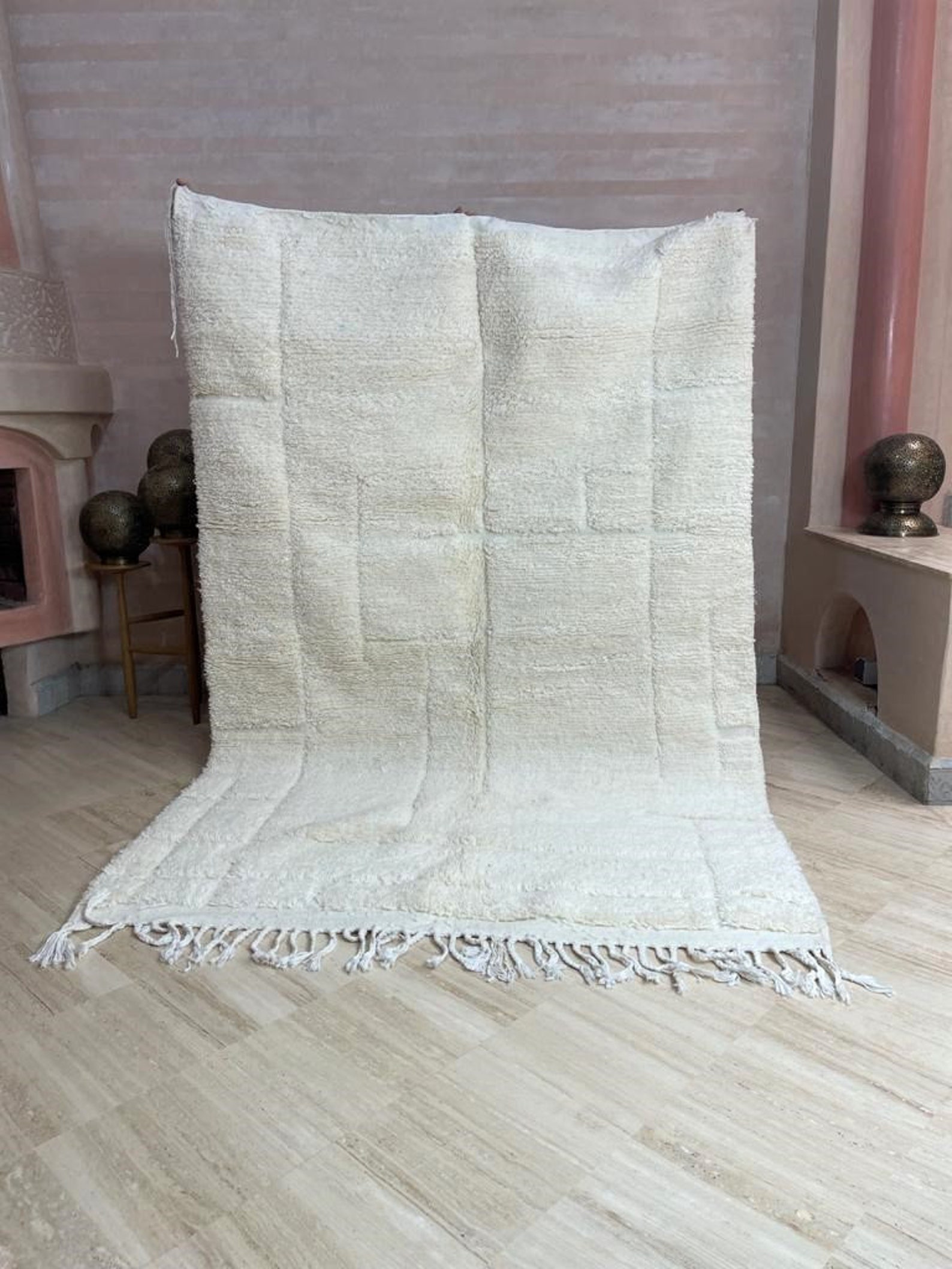 Authentic Moroccan Rug WHITE fantastic Area Rugs Handmade Etsy