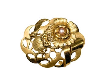 Broche Ancienne En Argent Massif Du Vietnam - Bijou Vintage, Occasion En Très Bon état